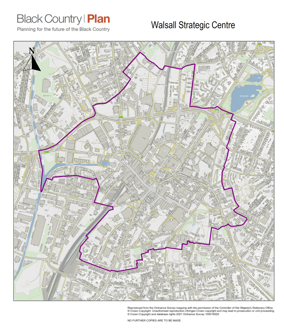 Figure 20 - Walsall strategic centre and AAP boundary