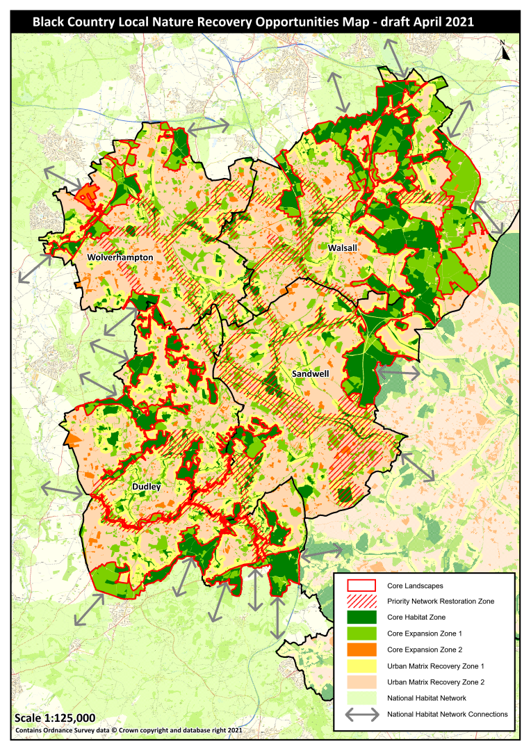 Black Country Local Nature Recovery Opportunities Map – draft April 2021