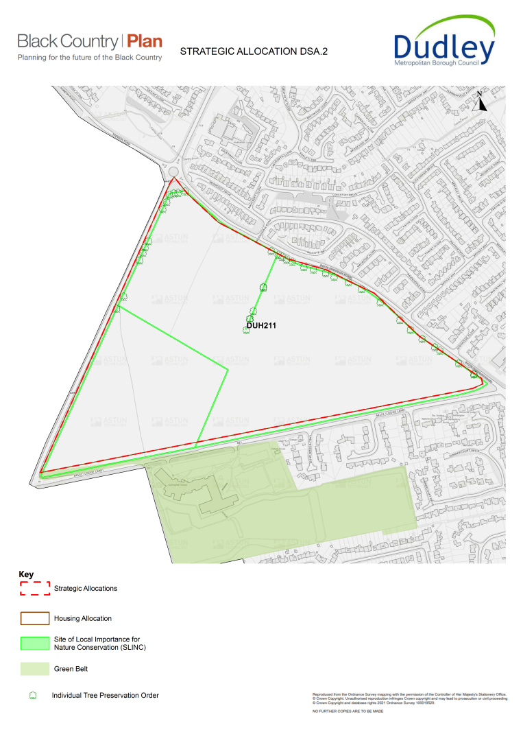 Policy DSA2– Land at Swindon Road, Wall Heath, Kingswinford (The Triangle site) Strategic Allocation