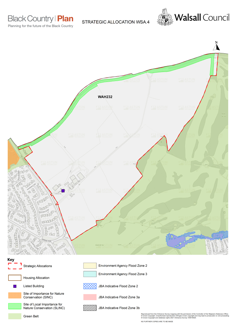 Policy WSA4 – Yieldsfield Farm (sometimes recorded as Yieldfields farm), Stafford Road, Bloxwich