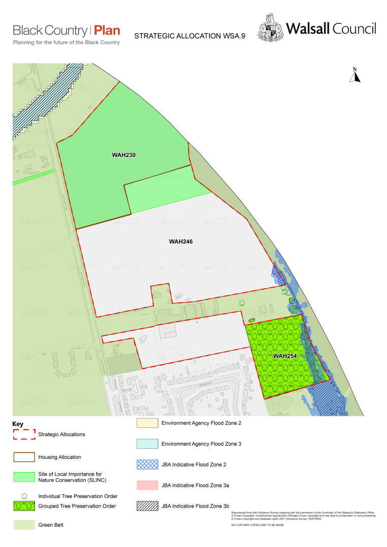 Policy WSA9 – Land to the east of Chester Road, north of Pacific Nurseries, Hardwick